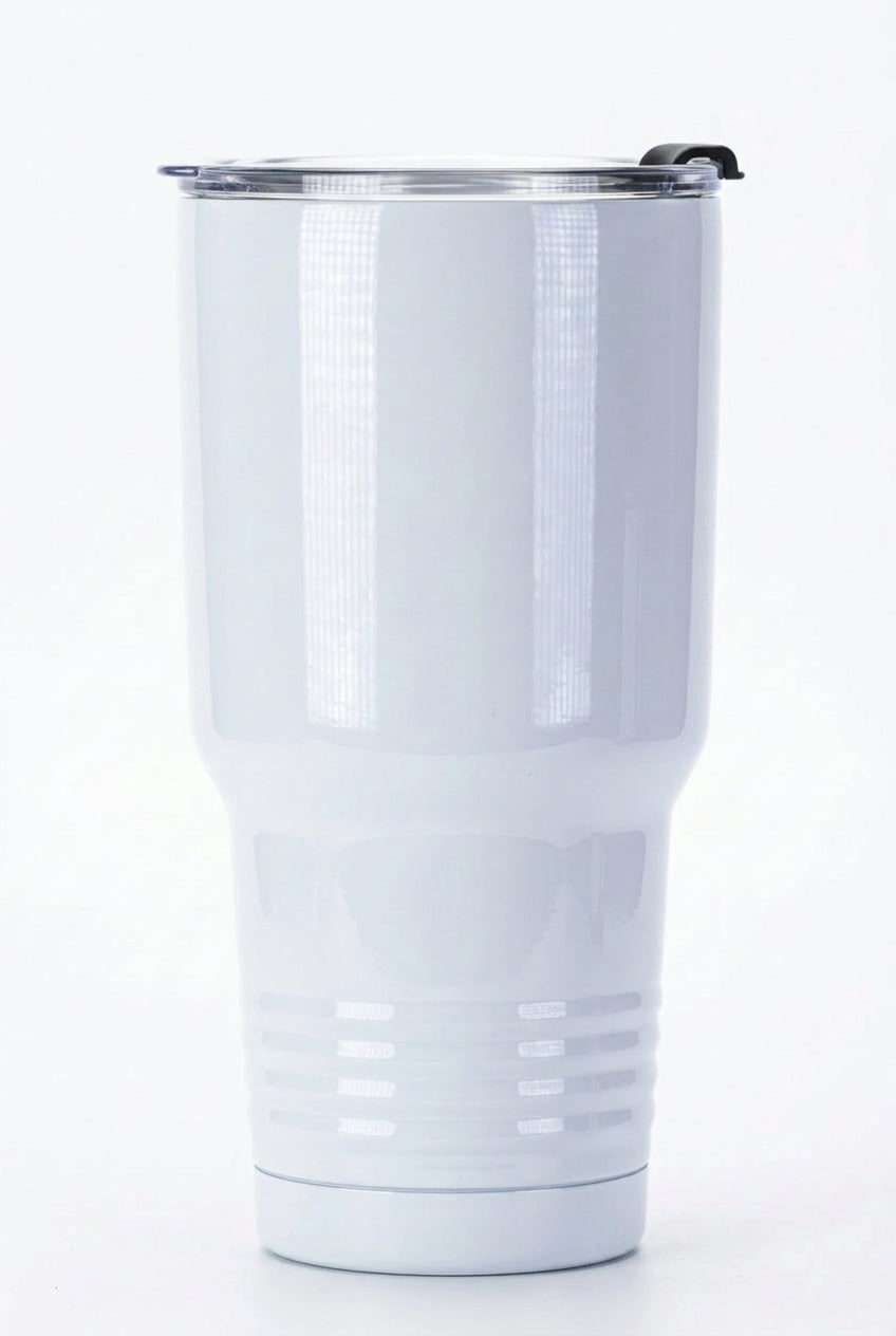 Personalized Stainless Steel Tumbler with Handle – 30oz