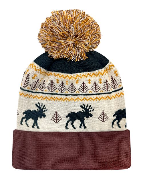 Fairisle Moose/ Brown - Front