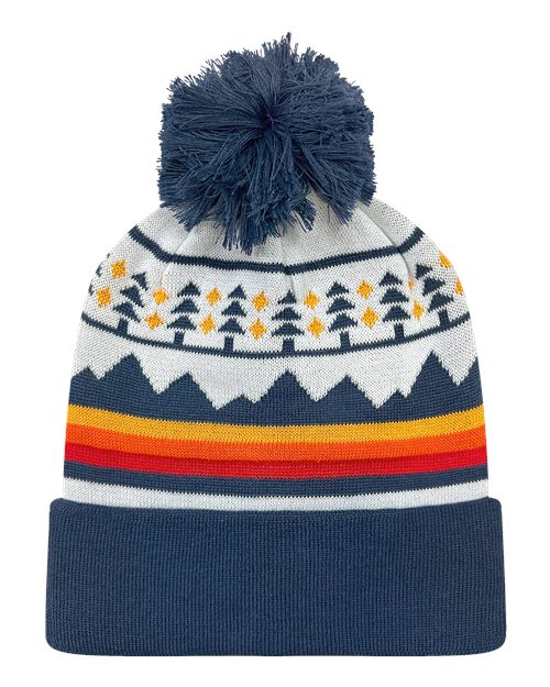 Trees & Peaks/ Navy - Front