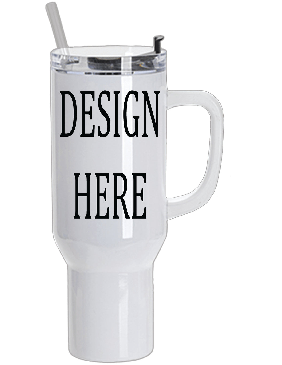 Personalized Stainless Steel Tumbler with Handle –  40oz